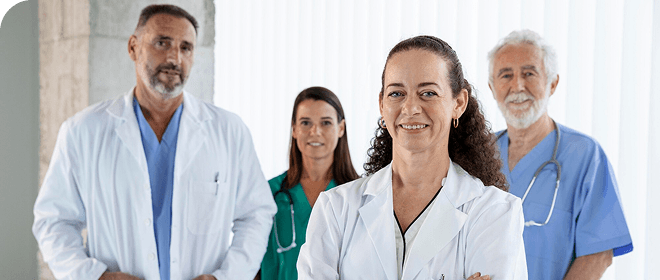 Medical team discussing patient care